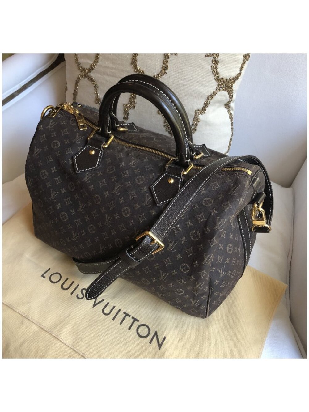 LOUIS VUITTON Idylle Speedy Bandouliere 30 Fusain Monogram Bag - Picture 4 of 16